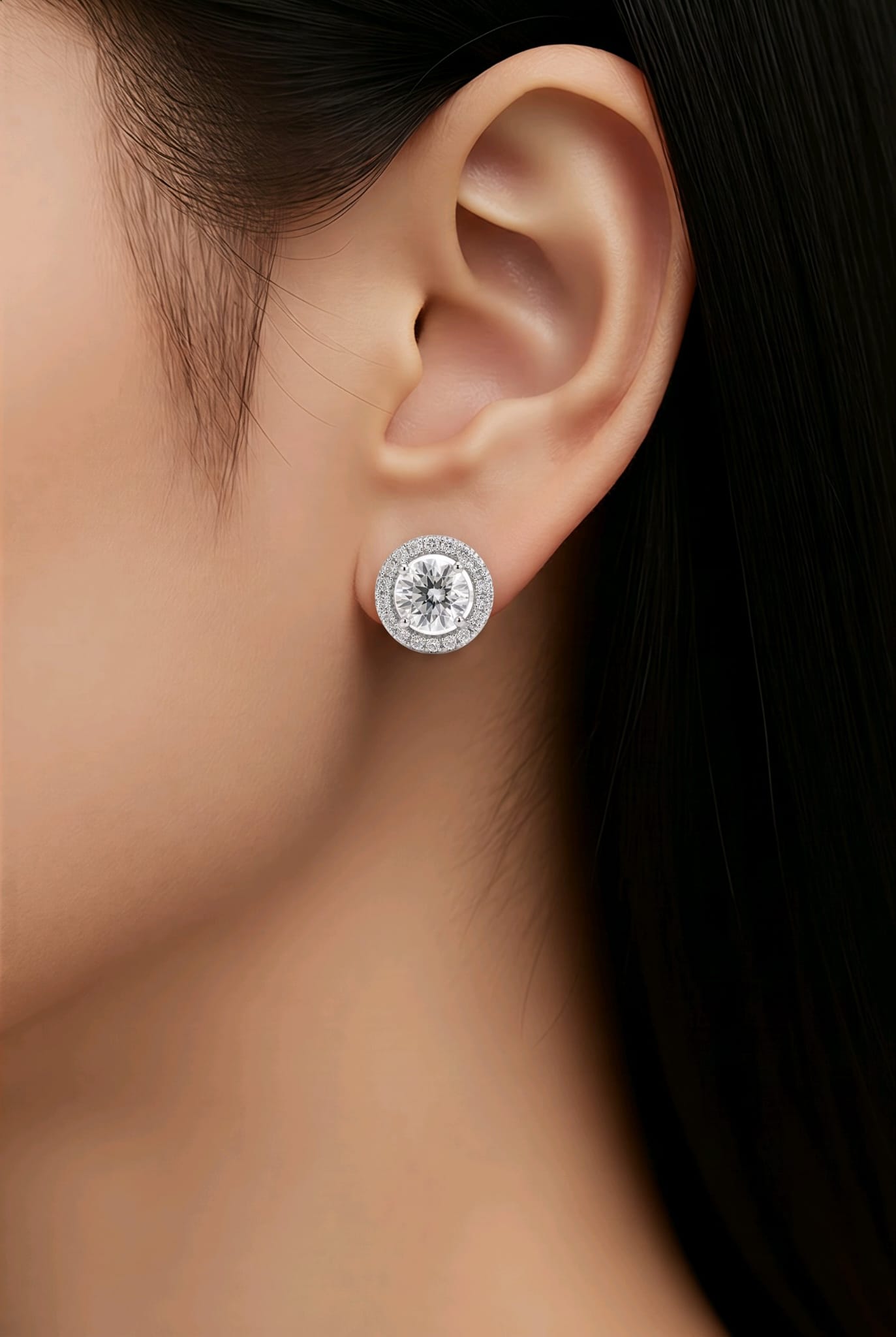 Astrid Halo Stud Earrings