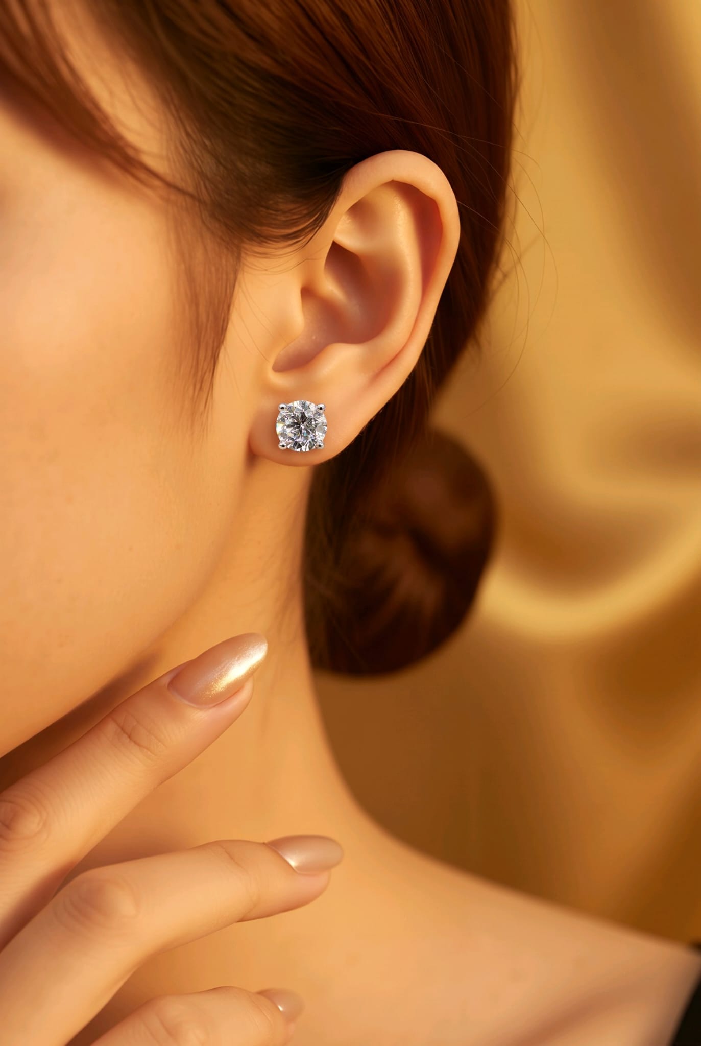 Astrid Platinum Solitaire Studs