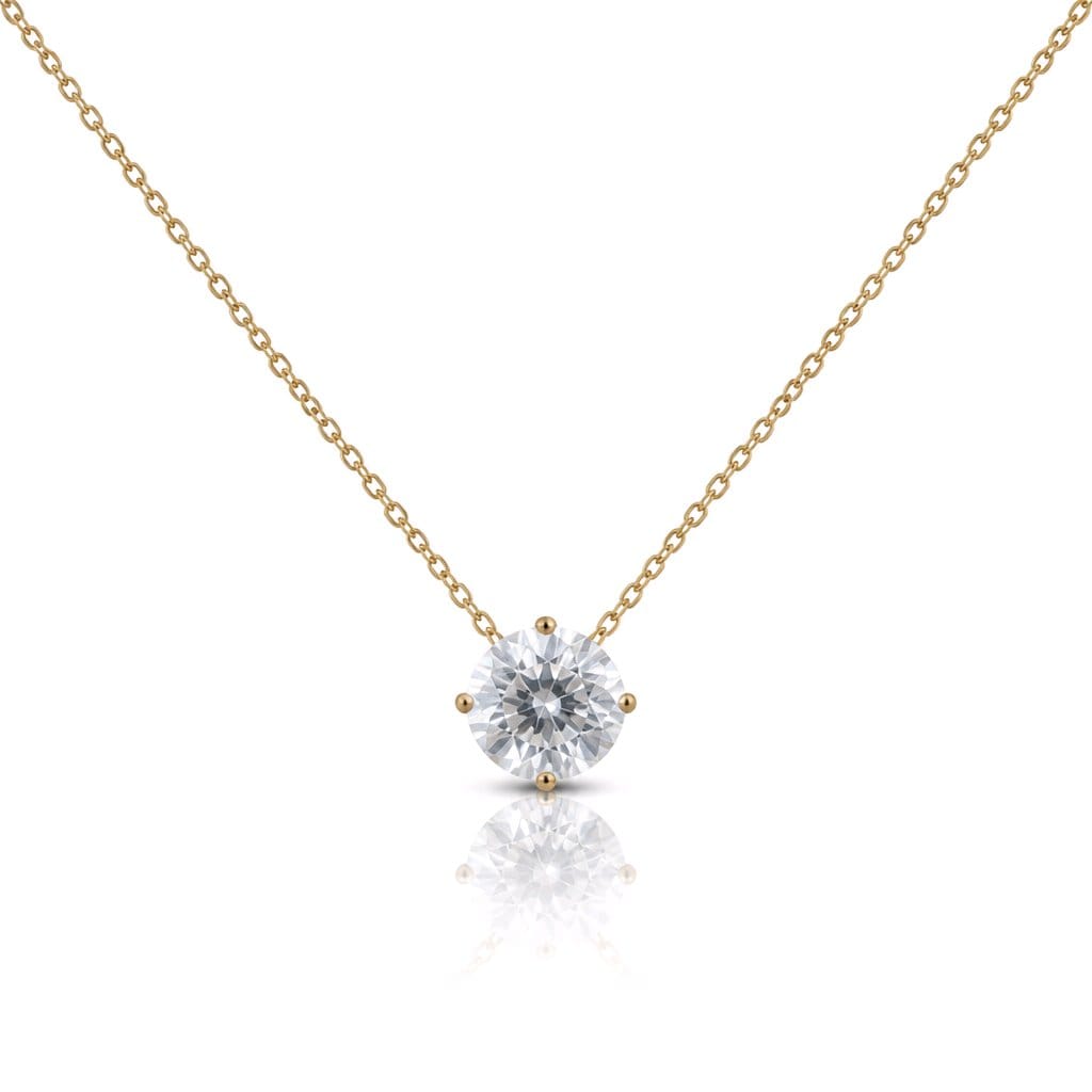 Astrid Round Pendant — colgante de diamante lab-grown listo para enviar