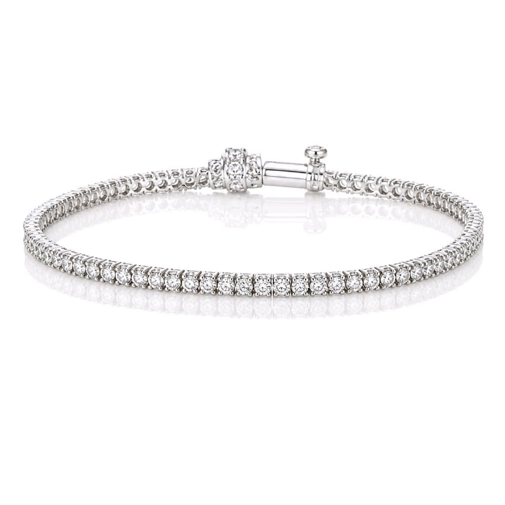 Astrid White Gold Tennis Bracelet — pulsera de diamante lab-grown lista para enviar