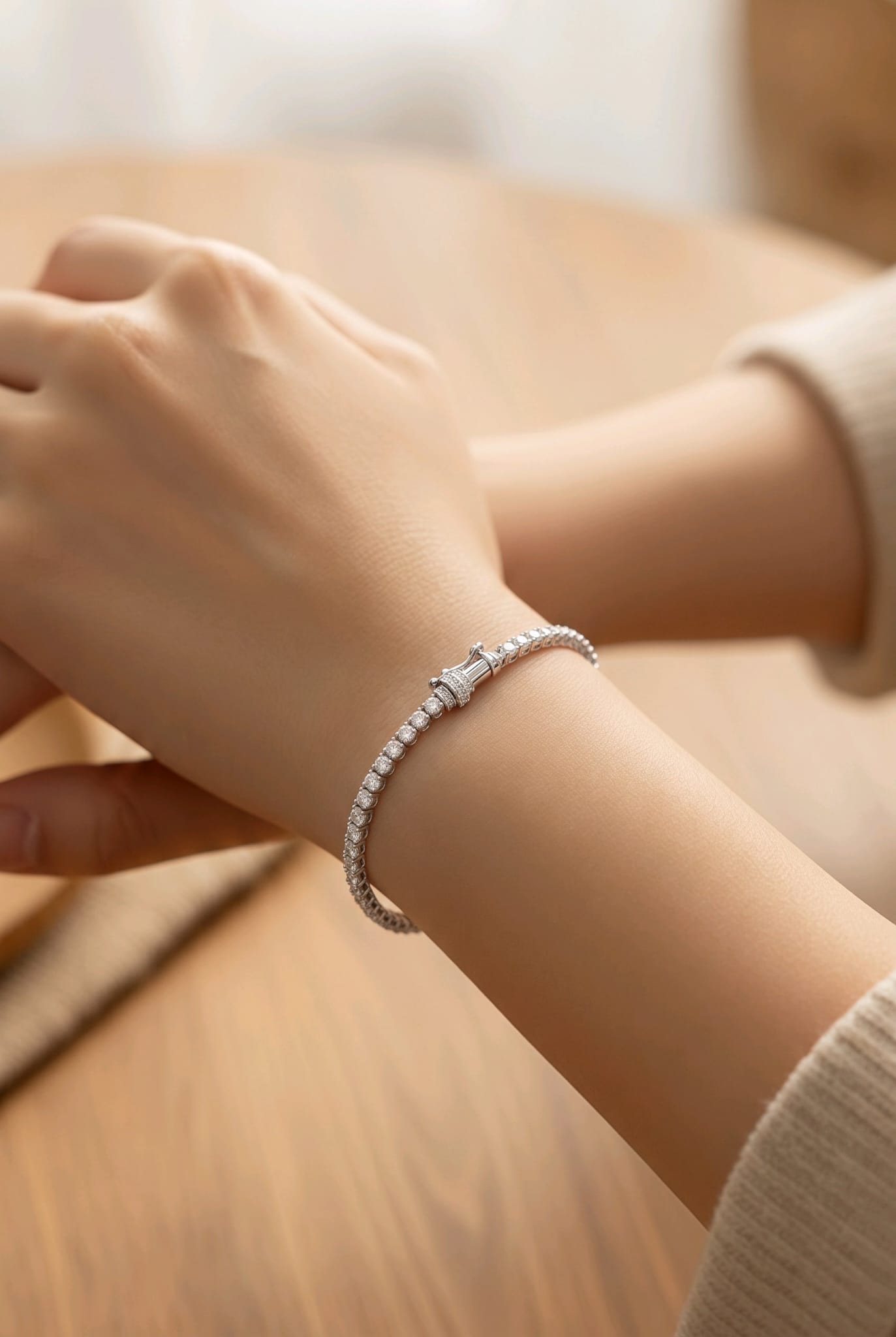 Astrid White Gold Tennis Bracelet