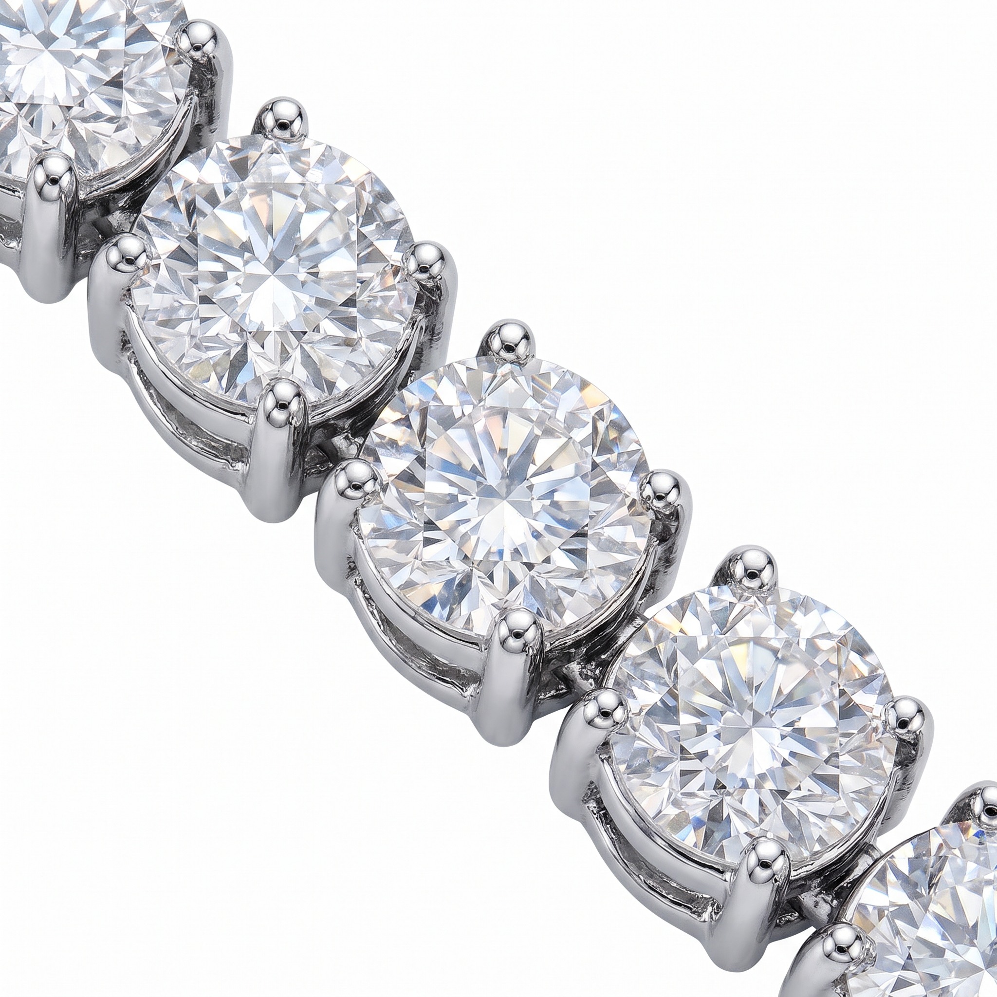 Diamond Tennis Bracelet — macro close-up