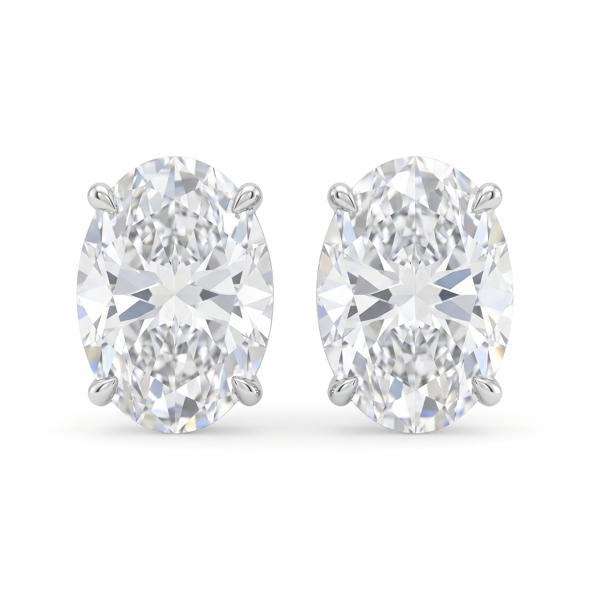 Oval Cut Diamond Studs